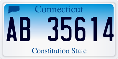 CT license plate AB35614