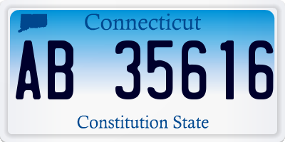 CT license plate AB35616