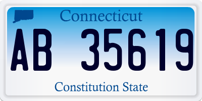 CT license plate AB35619