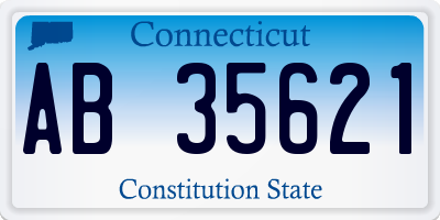 CT license plate AB35621