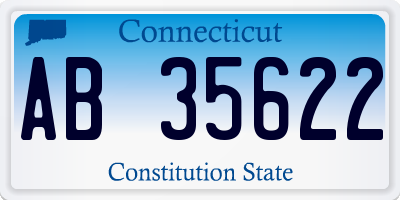 CT license plate AB35622