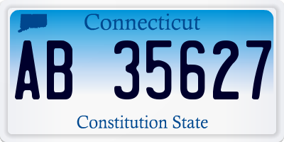 CT license plate AB35627