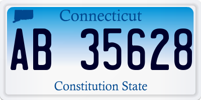 CT license plate AB35628