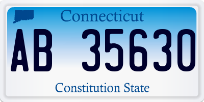 CT license plate AB35630