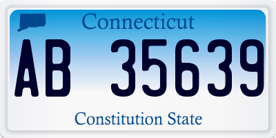 CT license plate AB35639