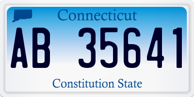 CT license plate AB35641