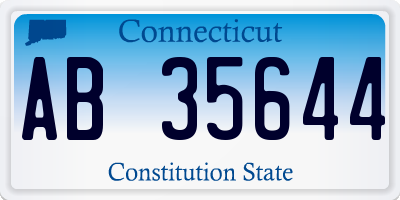 CT license plate AB35644