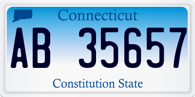 CT license plate AB35657