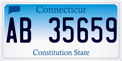 CT license plate AB35659