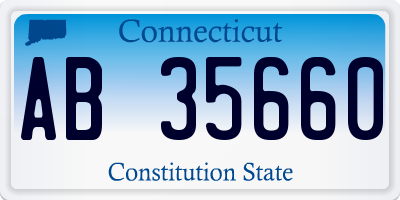 CT license plate AB35660