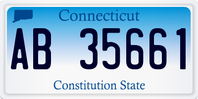 CT license plate AB35661
