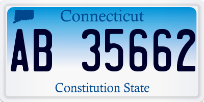 CT license plate AB35662