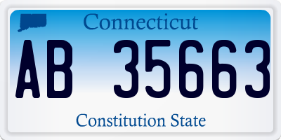 CT license plate AB35663