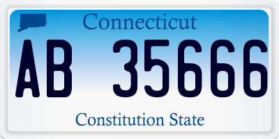 CT license plate AB35666