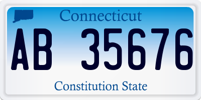 CT license plate AB35676