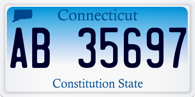 CT license plate AB35697