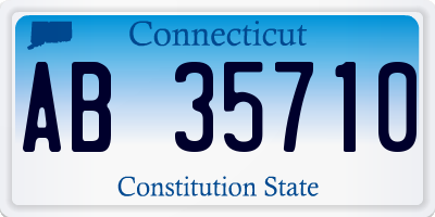 CT license plate AB35710