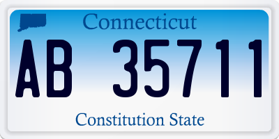 CT license plate AB35711