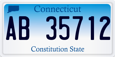 CT license plate AB35712