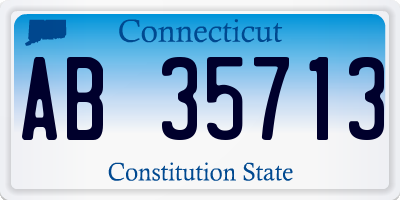 CT license plate AB35713