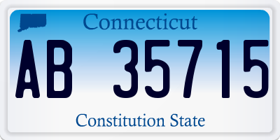 CT license plate AB35715