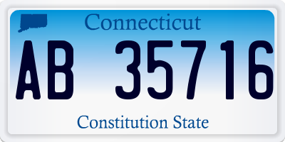 CT license plate AB35716