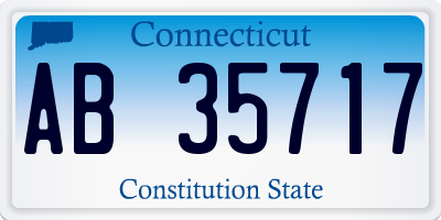 CT license plate AB35717