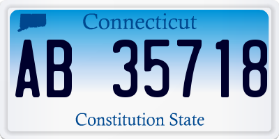 CT license plate AB35718