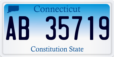 CT license plate AB35719