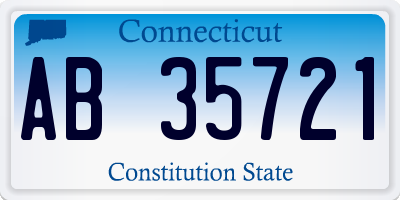 CT license plate AB35721