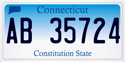 CT license plate AB35724
