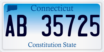 CT license plate AB35725