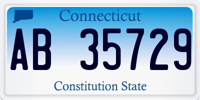 CT license plate AB35729