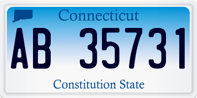 CT license plate AB35731