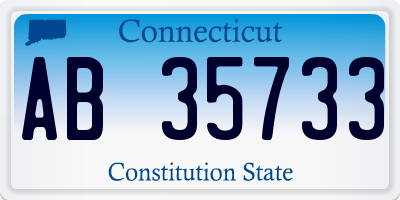 CT license plate AB35733