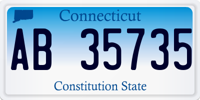 CT license plate AB35735