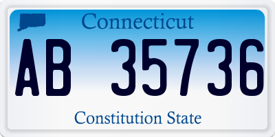 CT license plate AB35736