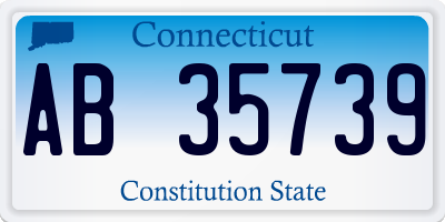 CT license plate AB35739