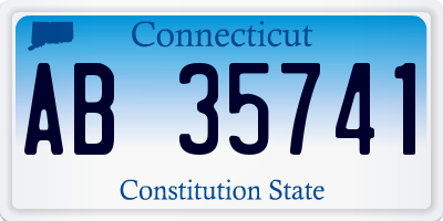 CT license plate AB35741