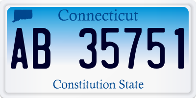 CT license plate AB35751