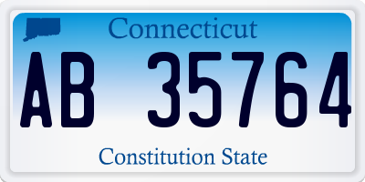 CT license plate AB35764