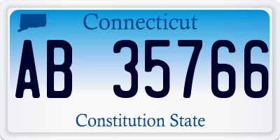 CT license plate AB35766