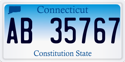 CT license plate AB35767