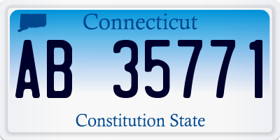 CT license plate AB35771