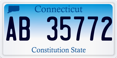 CT license plate AB35772