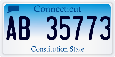 CT license plate AB35773