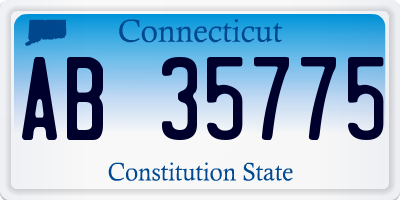 CT license plate AB35775