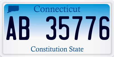 CT license plate AB35776