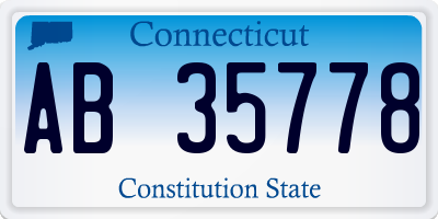 CT license plate AB35778