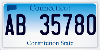 CT license plate AB35780